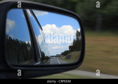 specchio di un'automobile Foto Stock