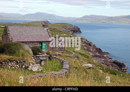 Cill Rialaig, un edificio del xviii secolo Borgo destinati alla demolizione prima di essere salvato da protettore delle arti Noelle Campbell Sharpe e res Foto Stock