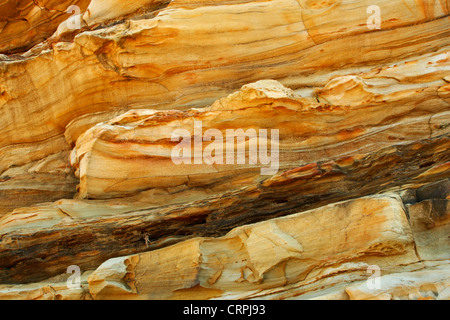 Weathered arenaria a Thompson's Bay, Ballito, Kwazulu Natal, Sud Africa Foto Stock