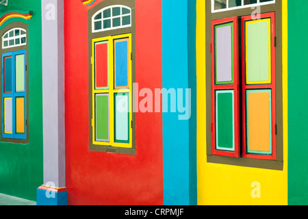 Il Sud Est asiatico, Singapore, Little India, il patrimonio colorati Villa, una volta la residenza di Tan Teng Niah Foto Stock