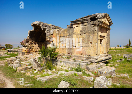 Hierapolis - Turchia, le rovine della città antica, tomba nella necropoli, UNESCO Foto Stock