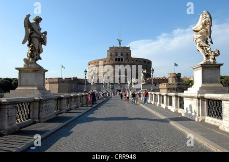 Europa Italia Lazio Roma Castel Sant' Angelo e Ponte Foto Stock