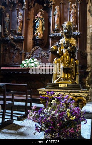 Gli interni della cattedrale (Catedral) Santiago de Compostela La Coruña Galizia Spagna Europa Foto Stock