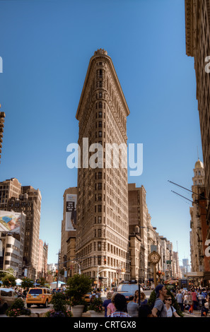 Il famoso Flatiron Building di New York City. Foto Stock