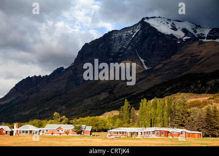 Hotel Las Torres nel Parco Nazionale Torres del Paine Foto Stock