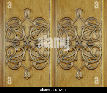 Intaglio del legno, texture, sfondo Foto Stock