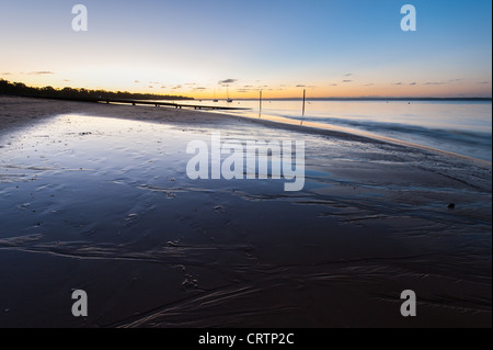 Sunsetting sulla spiaggia a Cowes Phillip island Victoria Australia. Foto Stock