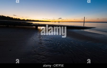 Sunsetting sulla spiaggia a Cowes Phillip island Victoria Australia. Foto Stock