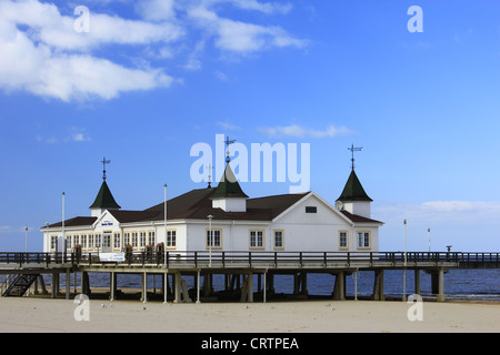 Jetty di Ahlbeck, Germania Foto Stock