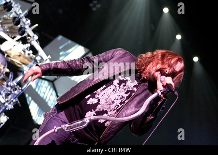 Il Dream Theater esegue presso la Sportarena, Ungheria 02.17.2012. Foto Stock