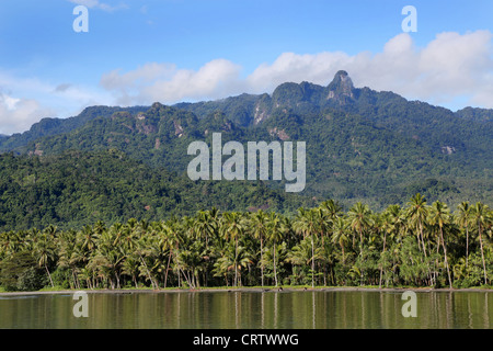Sulla costa dell'isola di Bougainville vicino alla città di Arawa, Papua Nuova Guinea Foto Stock