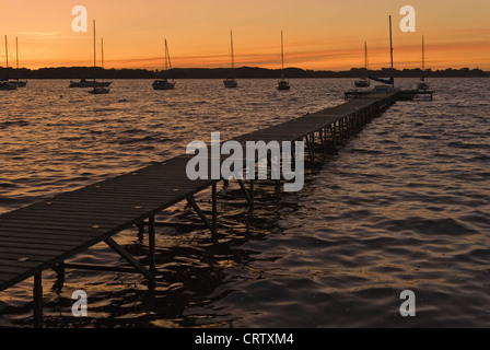 Atmosfera serale presso il vicino Schlei Buestorf Foto Stock