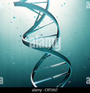 Il filamento di DNA iluustration - ricerca genetica Foto Stock