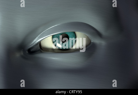 3D rendering di un occhio di close-up Foto Stock