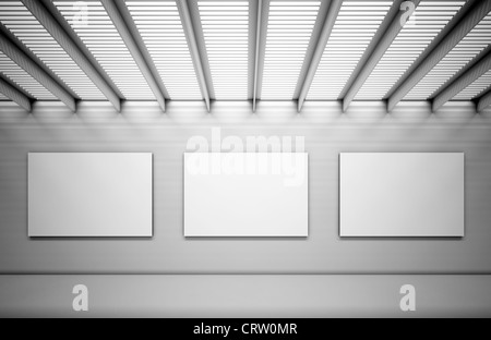 Svuotare le foto su una parete Foto Stock