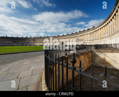 Il Royal Crescent, Bath. Il Somerset, Inghilterra, Regno Unito. Foto Stock