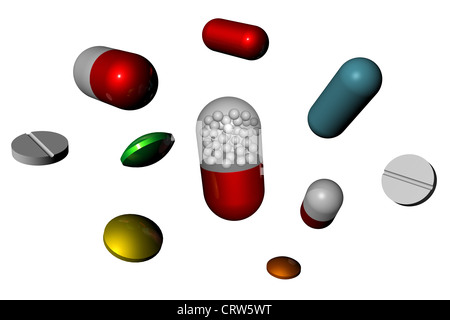 L omeopatia pillole medicinali Foto Stock