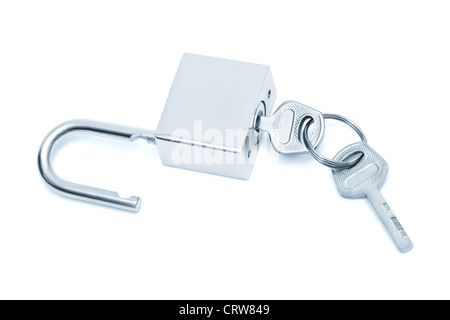 Lucchetto con chiavi Foto Stock