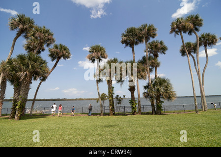Il Centro Spaziale Kennedy sull'Isola Merritt Florida all'Apollo/Saturn V Center Foto Stock