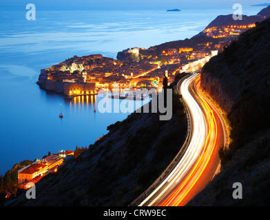 Strada per Dubrovnik la città vecchia Foto Stock