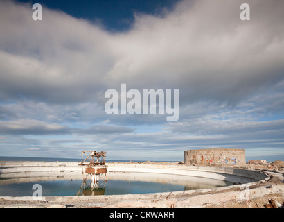 La recentemente demolito Steetley magnesite lavora a nord di Hartlepool Foto Stock