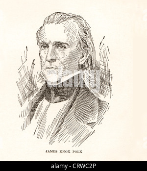 James Knox Polk, 1795-1849, statista, undicesimo presidente degli Stati Uniti, Foto Stock