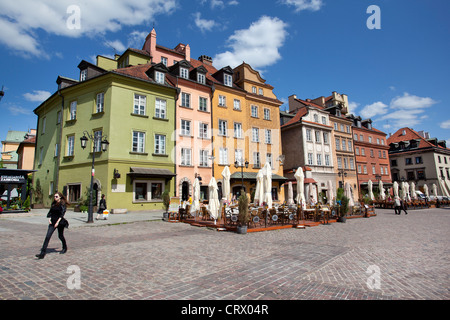 Piazza del Castello nella Città Vecchia di Varsavia, Polonia, (Warszawa). Foto Stock