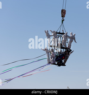 La Fura dels Baus "La nascita di Venere" di eseguire in Reykjavik Islanda Foto Stock