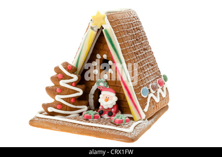Natale decorati Gingerbread house Foto Stock