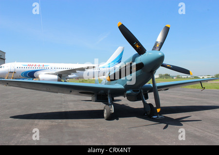 RAF BBMF Spitfire Royal Air Force durante la seconda guerra mondiale la guerra Fighter Foto Stock