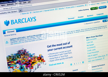 Home page della Barclays Bank sito web. Foto Stock