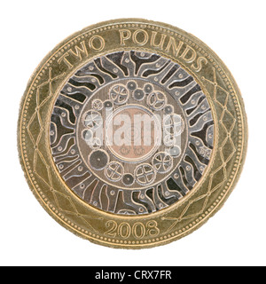 Due British pound coin Foto Stock