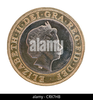 Due British pound coin Foto Stock