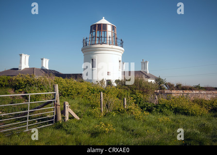 Il vecchio faro superiore su Portland Bill, Weymouth Dorset, England, Regno Unito Foto Stock