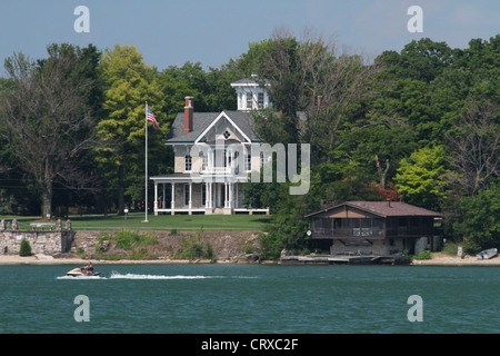 Kelley Mansion. Casa a East Lake Shore Road, Kelleys Island, Ohio, Stati Uniti d'America. Foto Stock