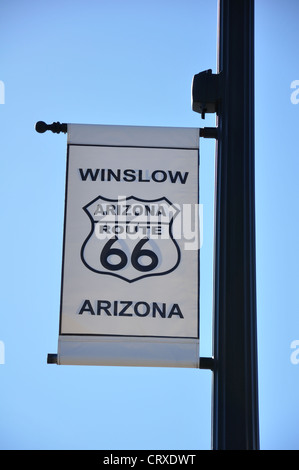 Winslow, Arizona, Stati Uniti d'America - un paese lungo la storica Route 66 Foto Stock