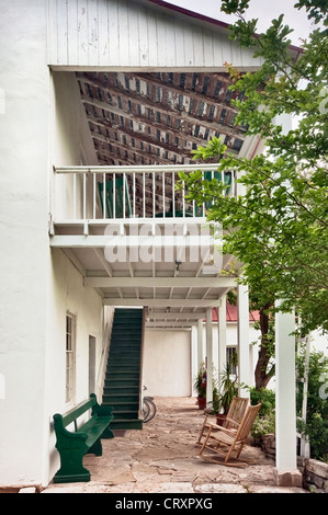 Landmark Inn, costruito nel 1850, Stato Sito Storico, bed & breakfast lodge, in Castroville, Texas, Stati Uniti d'America Foto Stock
