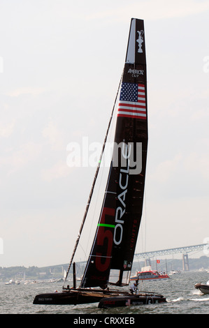 Americas Cup 2012 Newport Oracle 5 Foto Stock