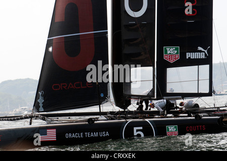 Americas Cup 2012 Newport Oracle 5 Foto Stock