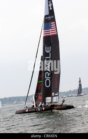 Americas Cup 2012 Newport Oracle 5 Foto Stock