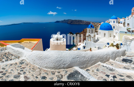 Santorini, villaggio di Oia Foto Stock