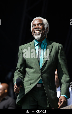 BILLY OCEAN GIOCA Farm Hop Music Festival il 29/06/2012 a luppolo in fattoria, Paddock Wood. Persone nella foto: Billy Ocean. Foto di Julie Edwards Foto Stock