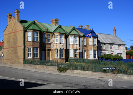 Giubileo Ville e Waterfront Guest House sulla strada Philomel (Ross Road) a Stanley, Isole Falkland Foto Stock