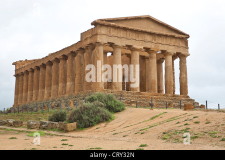 Tempio della Concordia, La Valle dei templi (Tempio della Concordia nella Valle dei Templi, Agrigento, Sicilia, Italia, Europa Foto Stock