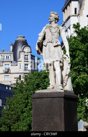 Un monumento al famoso pittore barocco Sir Anthony Van Dyck ad Anversa, in Belgio Foto Stock