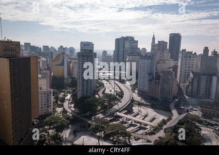 Bandiera piazza nel centro di sao paulo, Brasile sudorientale. Foto Stock