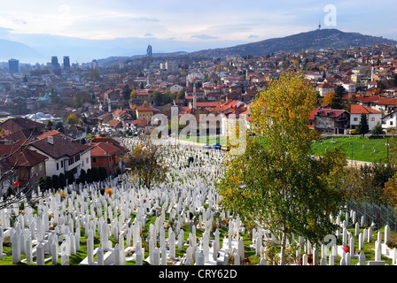 La Bosnia ed Erzegovina, Sarajevo : dei martiri Memorial Cemetery di Kovaci. Foto Stock
