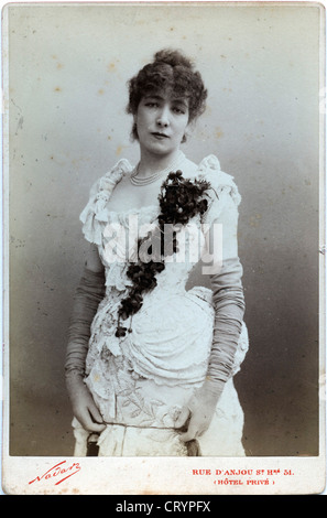 Ritratto di Sarah Bernhardt, 1878, secondo Nadar Foto Stock