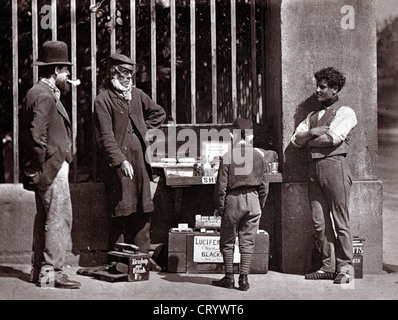 Il drammatico scarpa nero, Londra, da John Thomson, 1876 Foto Stock