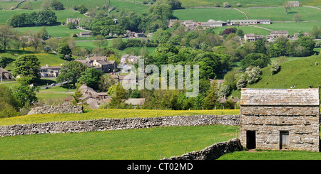 Il borgo rurale di Bainbridge, Wensleydale, Yorkshire, Inghilterra Foto Stock